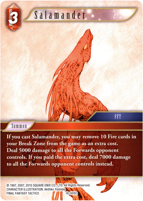 Salamander (18-005C) - Final Fantasy - Resurgence of Power - (Near Mint)