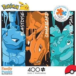 Pokémon: Blastoise, Charizard, and Venusaur Graffiti 400 Piece Puzzle