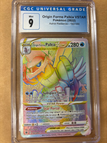 2022 Pokemon Origin Forme Palkia VSTAR Astral Radiance 192/189 Graded 9