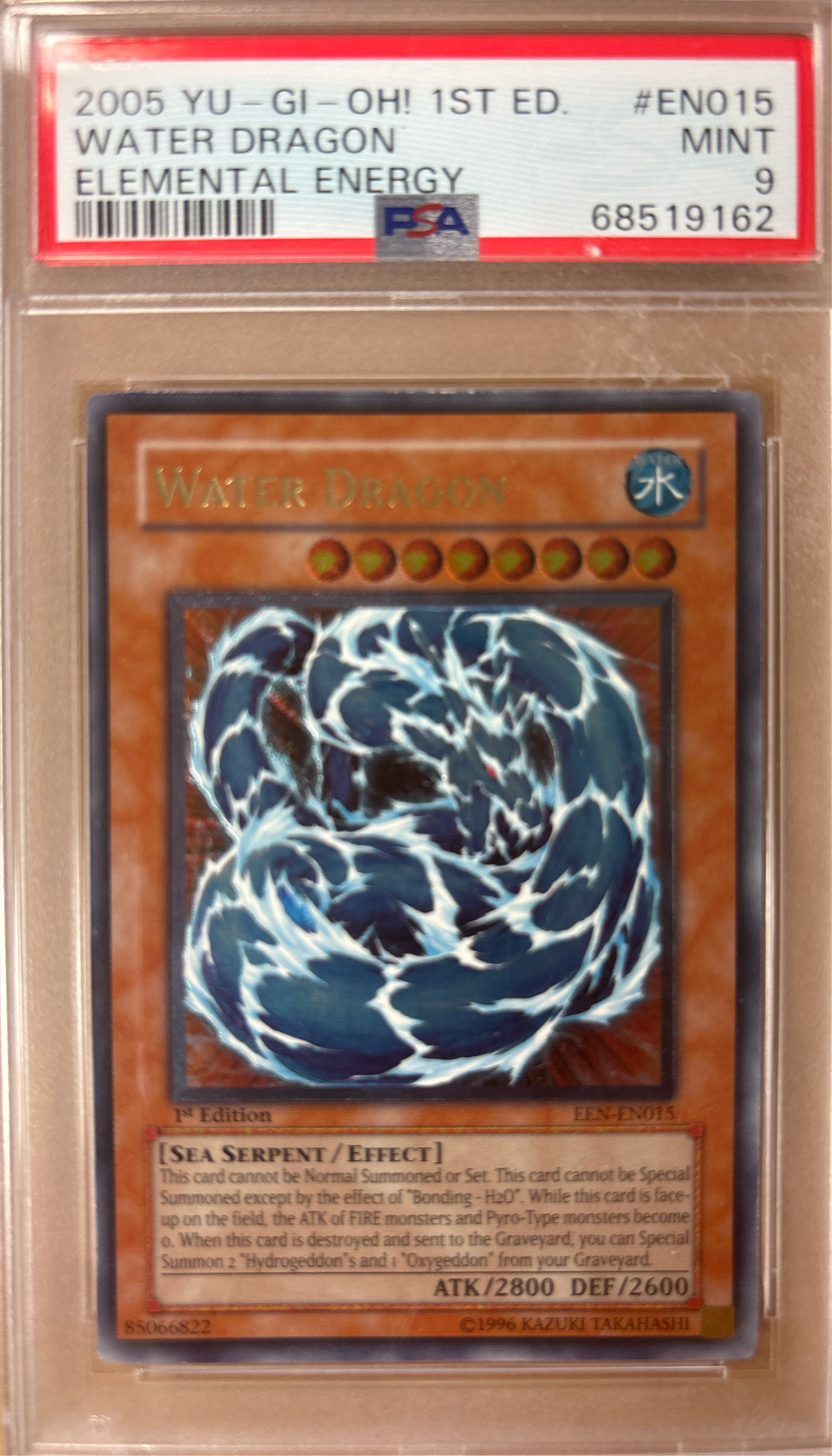 2005 YuGiOh Water Dragon Elemental Energy #EN015 Graded 9