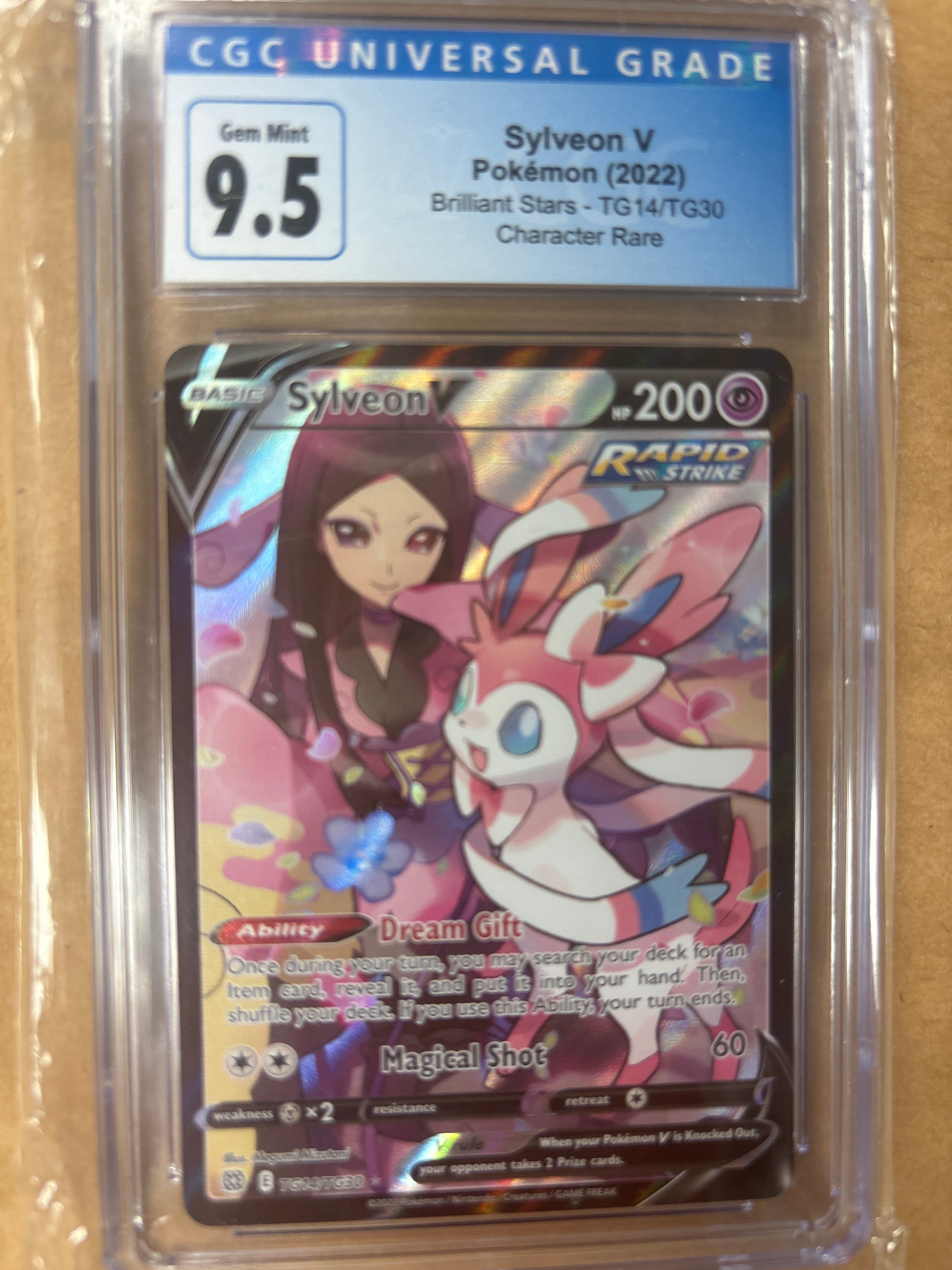2022 Pokemon Brilliant Stars Sylveon V TG14/TG30 CGC 9.5