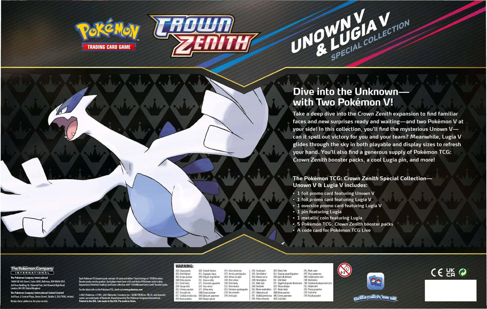 SWSH12.5 - Crown Zenith - UnownV & Lugia V - Special Collection
