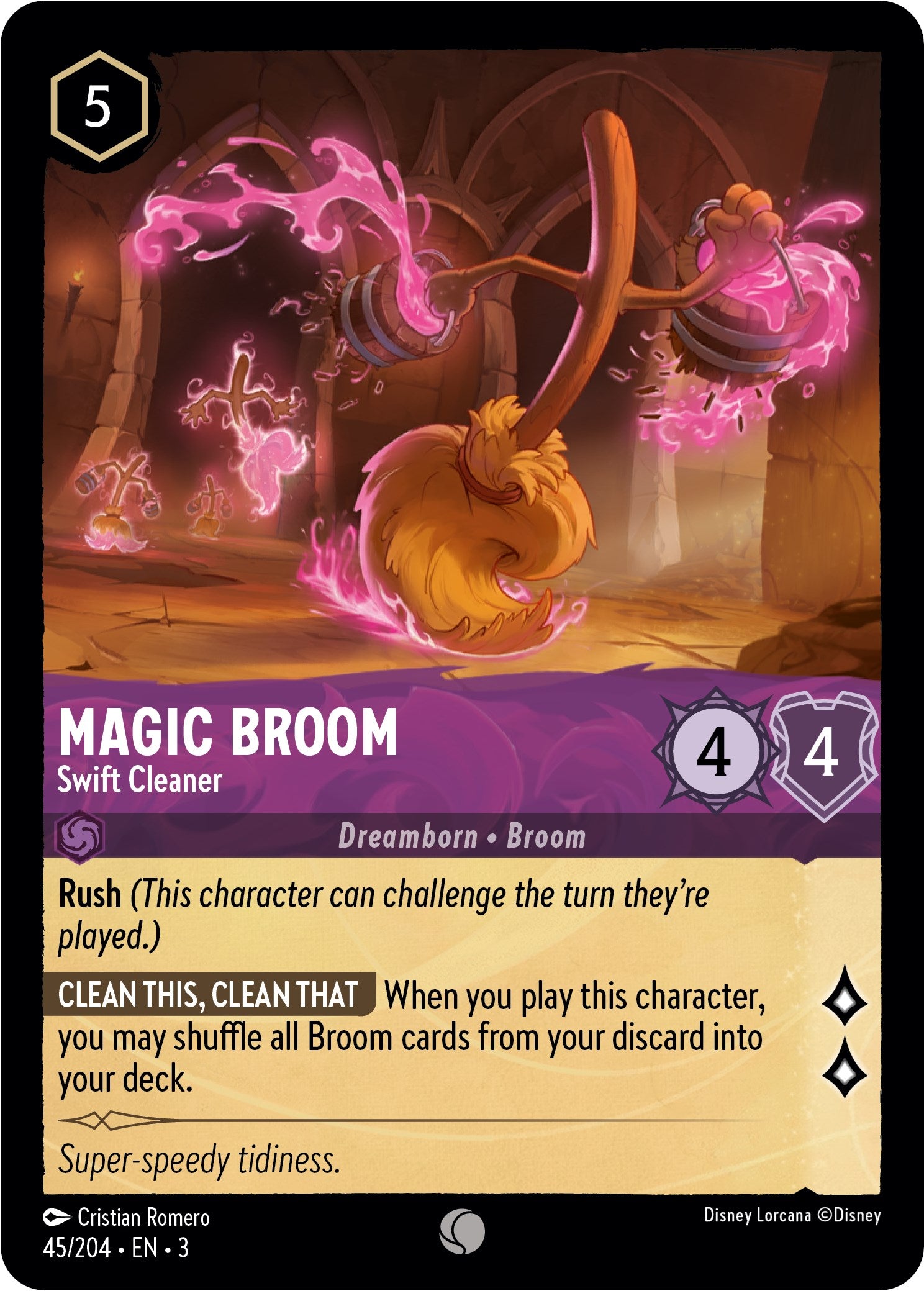 Magic Broom - Swift Cleaner (45//204) [Into the Inklands]