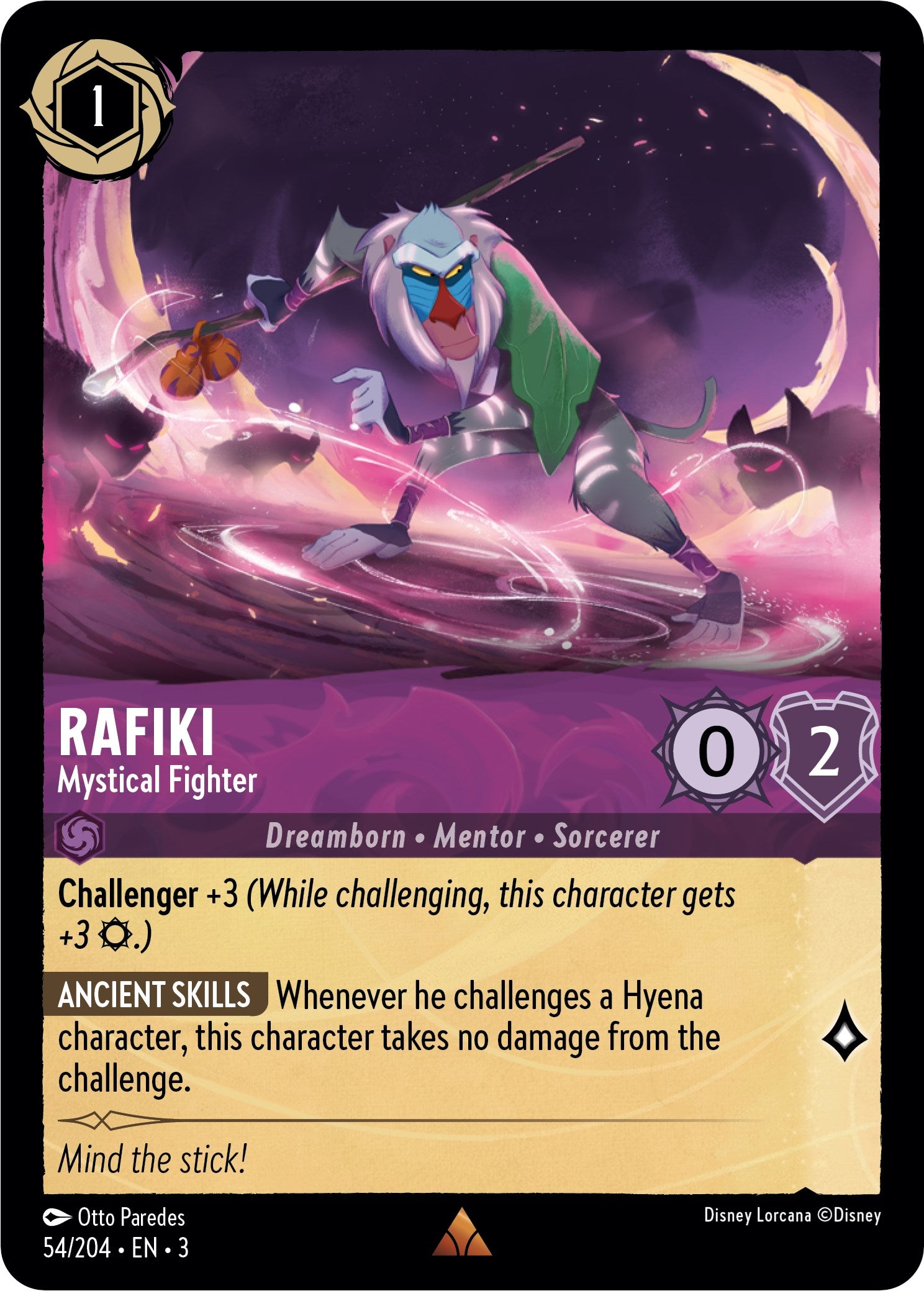 Rafiki - Mystical Fighter (54//204) [Into the Inklands]