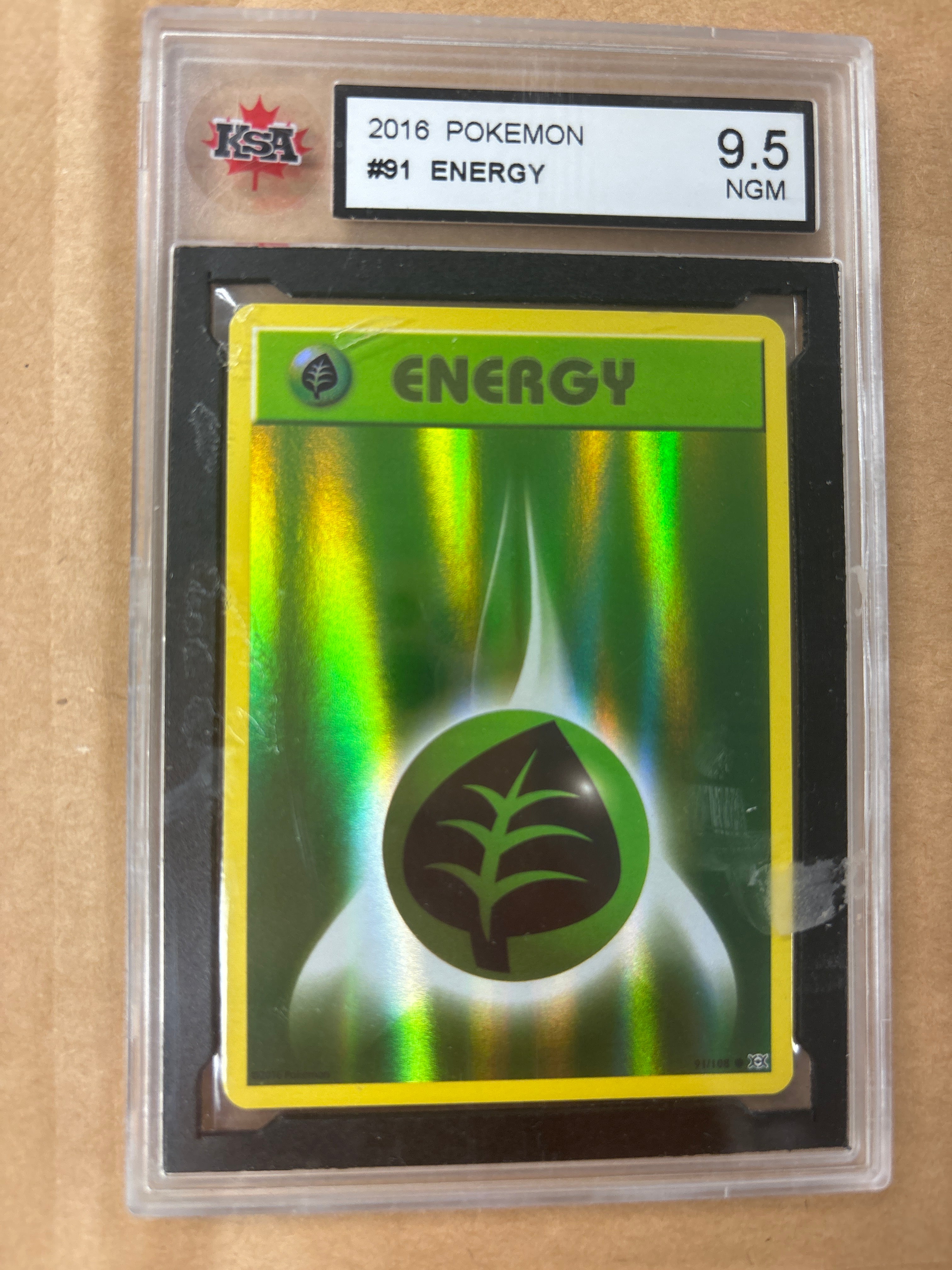 2016 Pokemon #91 Energy Graded 9.5