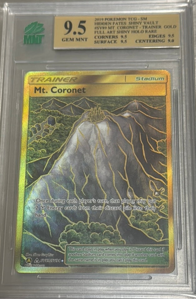 Gem Mint 9.5 Graded - Mt. Coronet - Shiny Vault (SV89/SV94) - Hidden Fates