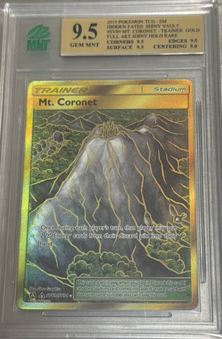 Gem Mint 9.5 Graded - Mt. Coronet - Shiny Vault (SV89/SV94) - Hidden Fates