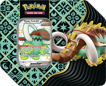PRE ORDER SV4.5 Pokemon Paldean Fates - Great Tusk ex Tin (Releases Feb 9th/2024)