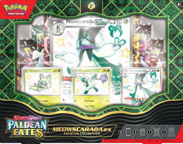PRE ORDER SV4.5 Pokemon Paldean Fates - Meowscarada ex Premium Collection (Releases Feb 9th/2024)