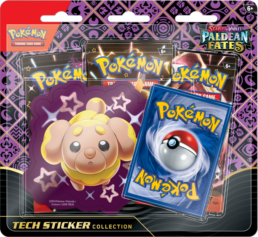 PRE ORDER Pokemon SV4.5 - Paldean Fates Sticker Collection Fidough (Releases Jan 26th/2024)