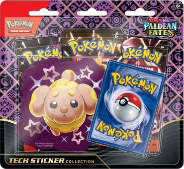 PRE ORDER Pokemon SV4.5 - Paldean Fates Sticker Collection Fidough (Releases Jan 26th/2024)