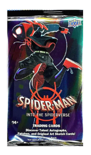 Upper Deck Spider-Man Into the Spiderverse loose booster pack