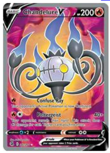 2021 Pokemon SWSH Chandelure V Graded PSA 9