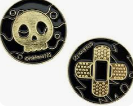 Pokemon metal burn and poison coins (black)