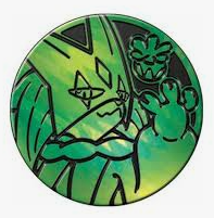 Meowscarada EX green holo jumbo coin