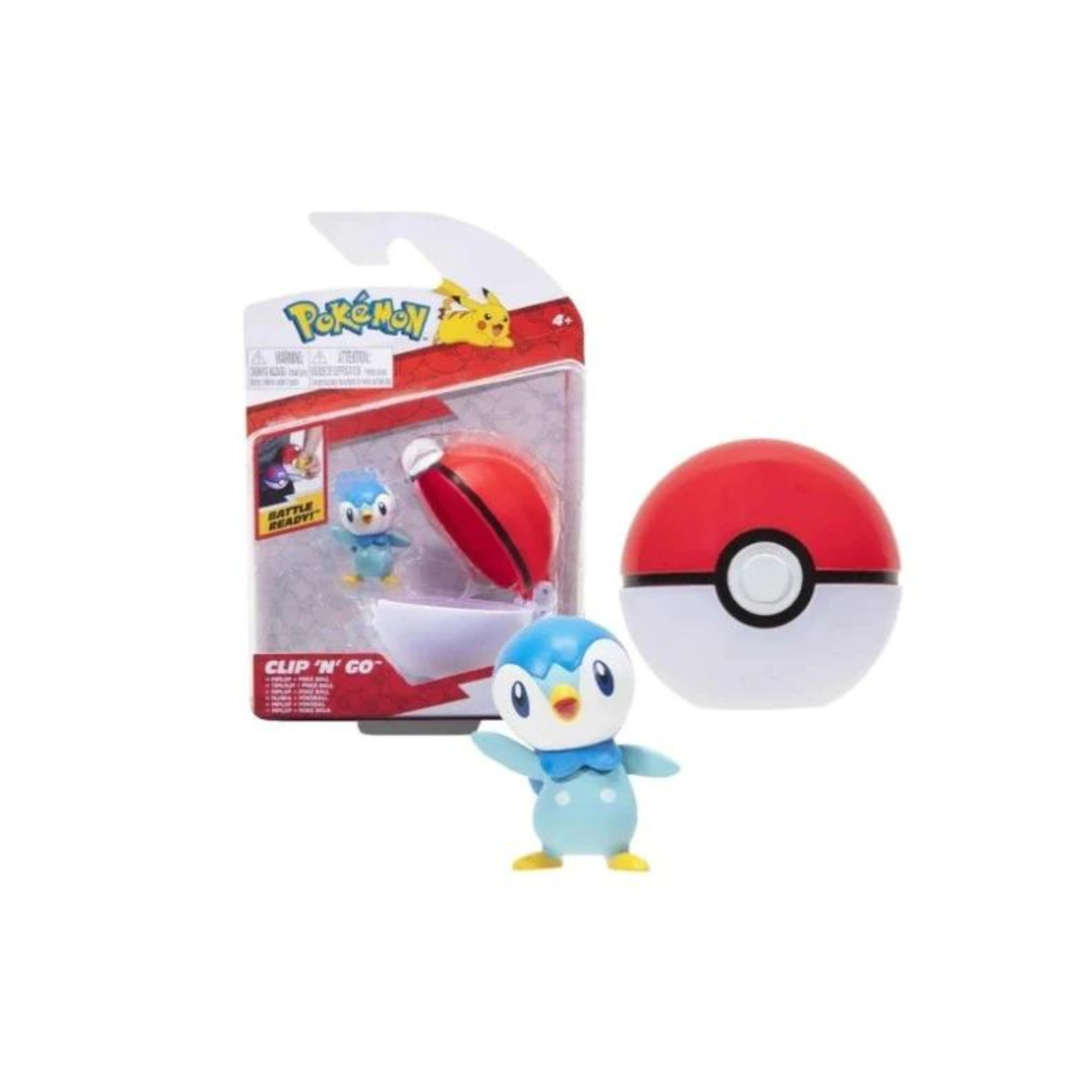 Pokemon Clip N Go Piplup & Poke Ball