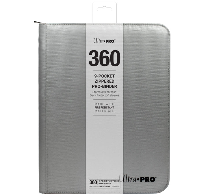 Ultra PRO: 9-Pocket Zippered PRO-Binder (Silver)