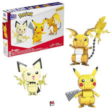 Mega Pokemon - Build & Show Pikachu Evelution Trio