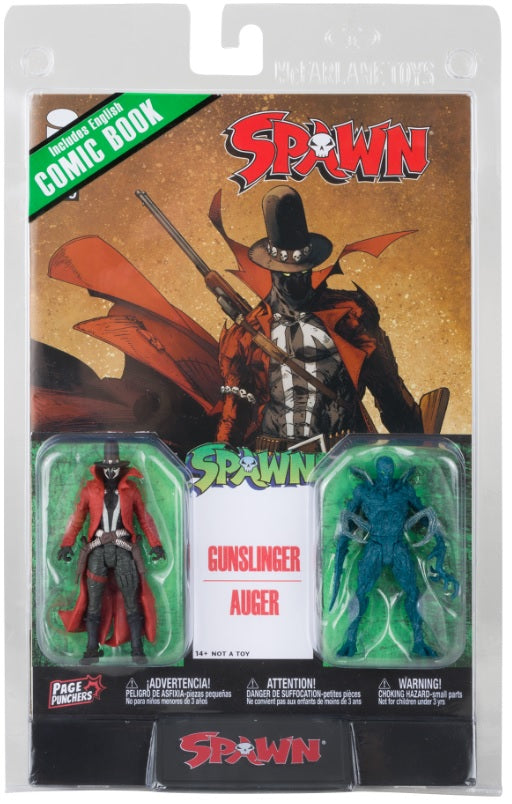 Spawn 3" Figure & Comic 2 Pack - Gunslinger and Auger