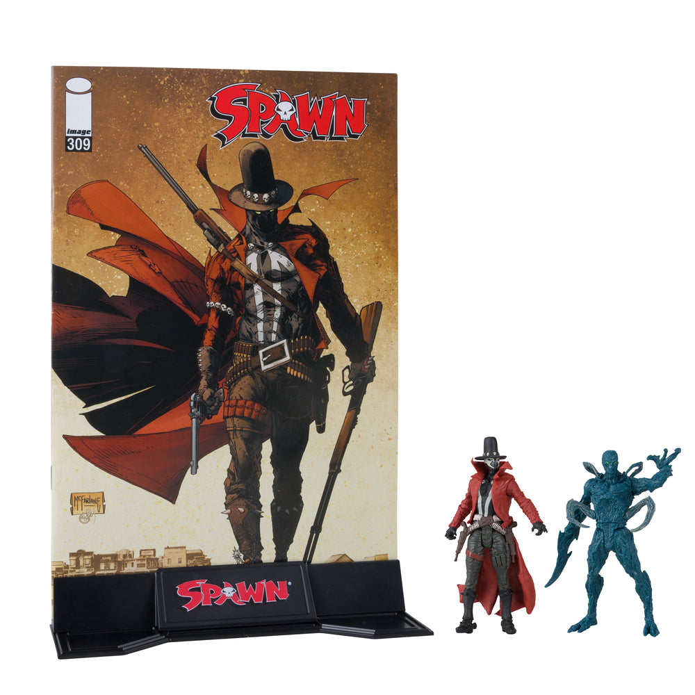 Spawn 3" Figure & Comic 2 Pack - Gunslinger and Auger