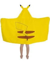 Hooded Pikachu Towel Wrap - 48"x50"