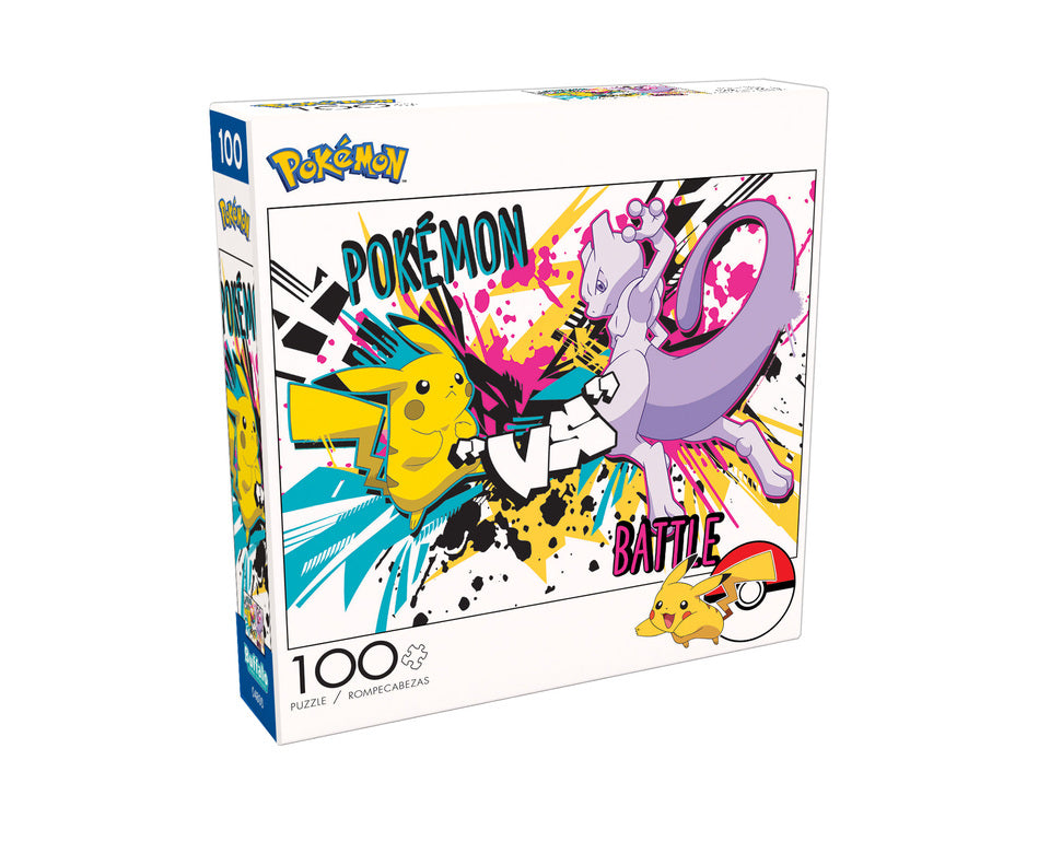 Pokémon Pikachu Vs. Mewtwo Jigsaw Puzzle - 100 Piece