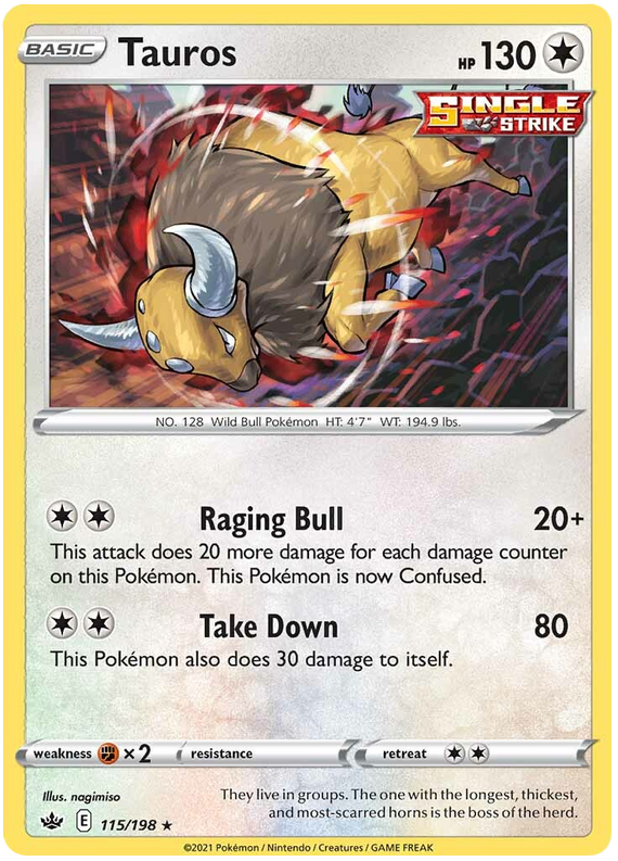 Tauros (115/198) [Sword & Shield: Chilling Reign]