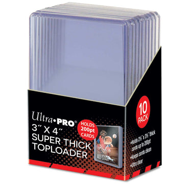 3" x 4" Super Thick 120PT Toploader 10ct