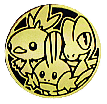 Pokemon Hoenn Region Starters Collectible Coin (Gold Mirror Holofoil)