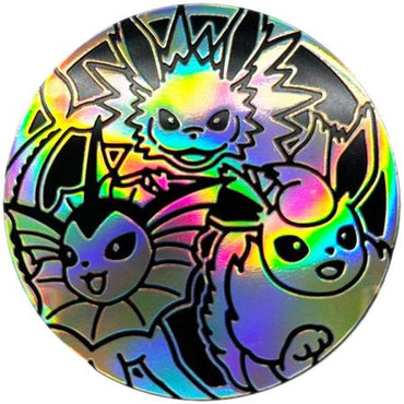 Flareon, Vaporeon & Jolteon Large Coin (Silver Rainbow Mirror Holofoil)
