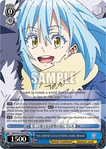 For a World to Live In With a Smile, Rimuru [That Time I Got Reincarnated as a Slime Vol.3]