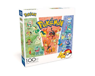 Pokemon - Partners: Grass, Fire, Water - 100 Piece Jigsaw Puzzle