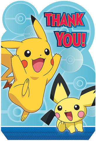Pokemon Thank You Cards, 8-pk