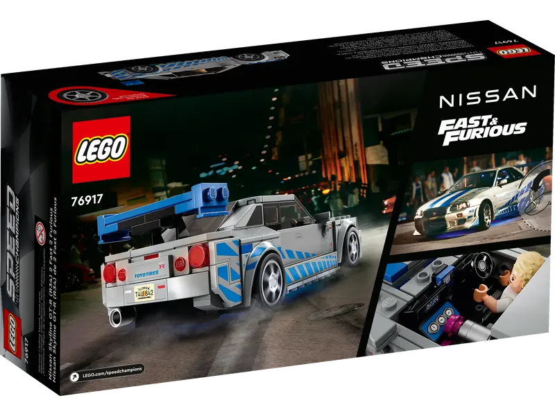 LEGO Speed Champions - 2 Fast 2 Furious Nissan Skyline GT-R (R34) - 76917 (319 Pieces)