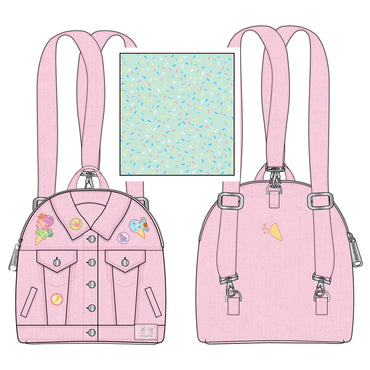 Loungefly Pokemon Ice Cream Denim Jacket Mini Backpack