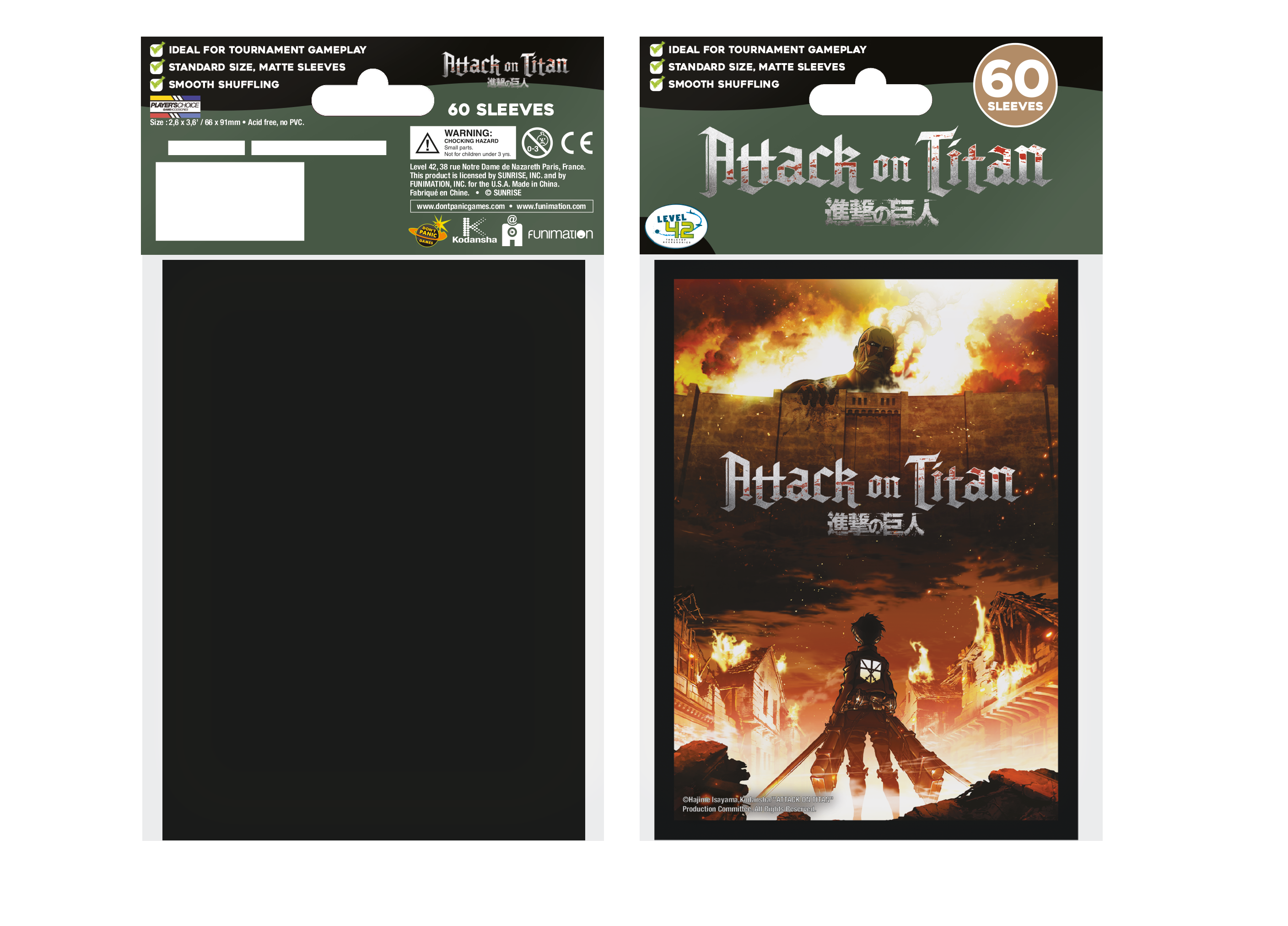 Attack On Titan - The Wall Sleeves (60pack)