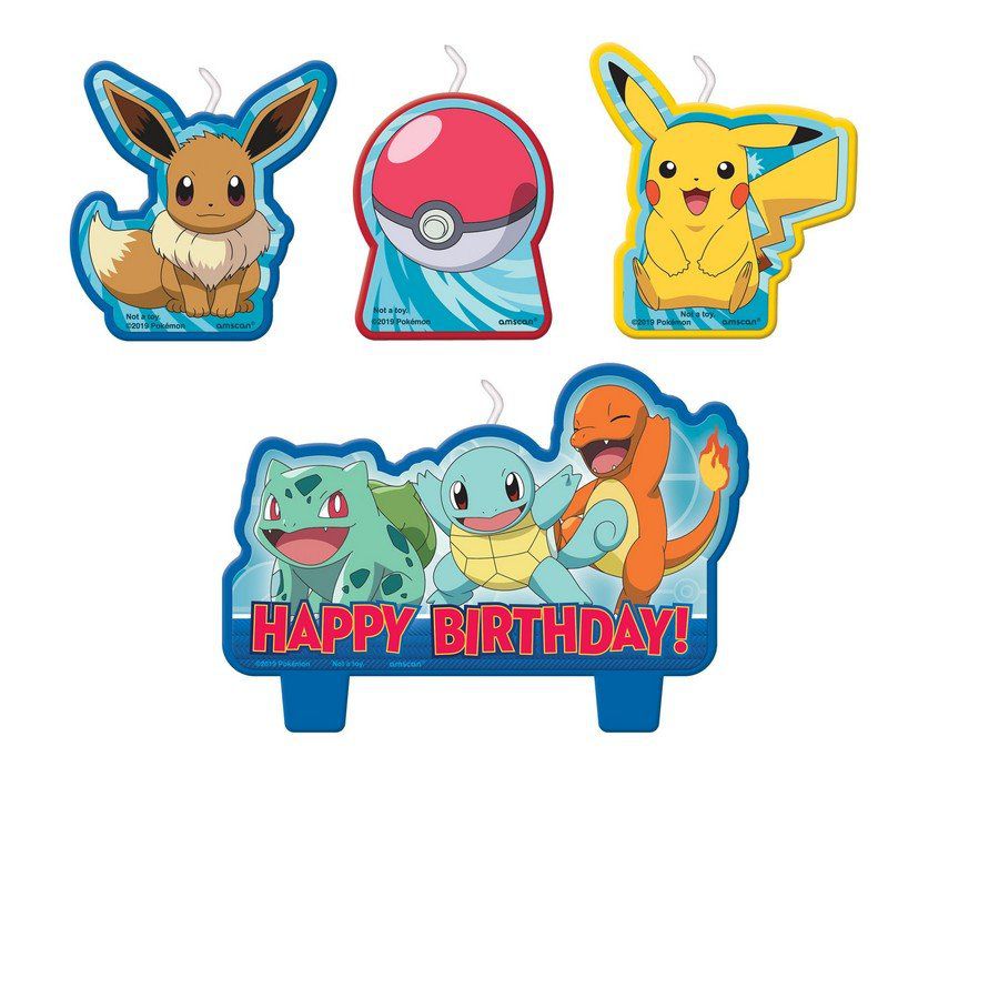Pokémon Birthday Candles, 4-pk