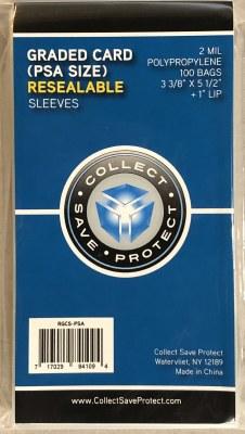 Graded Resealable Team bag 3 3/8 Bag - 100 CT (For PSA)