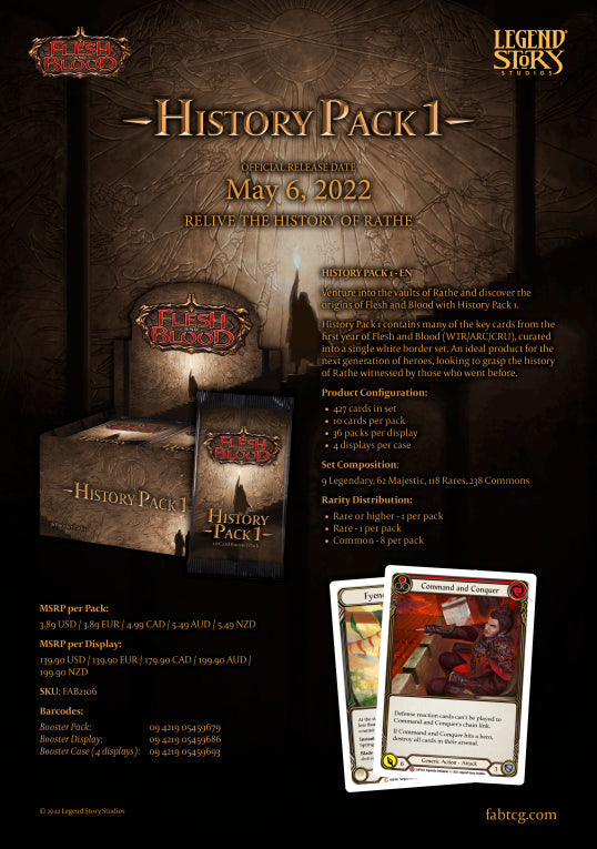 Flesh & Blood FAB - History Pack 1 - Loose Booster Pack
