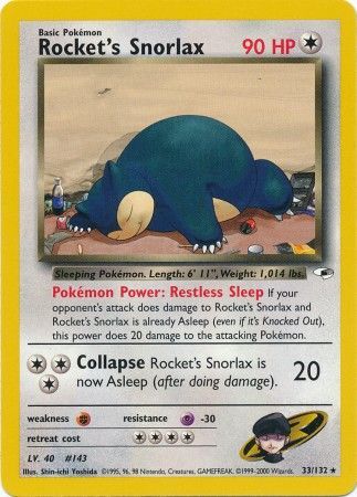 Rocket's Snorlax (33/132) [Gym Heroes Unlimited]