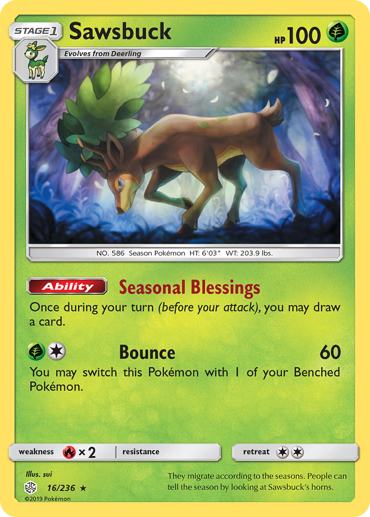 Sawsbuck (16/236) [Sun & Moon: Cosmic Eclipse]