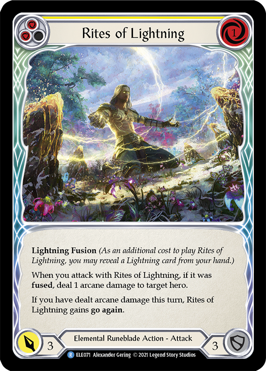 Rites of Lightning (Yellow) [ELE071] (Tales of Aria)  1st Edition Normal