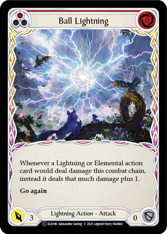 Ball Lightning (Red) [U-ELE186] (Tales of Aria Unlimited)  Unlimited Rainbow Foil