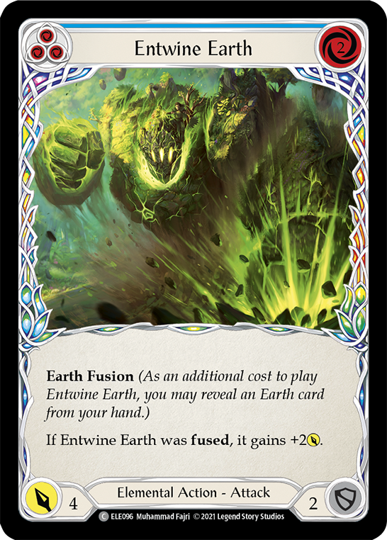 Entwine Earth (Blue) [ELE096] (Tales of Aria)  1st Edition Rainbow Foil