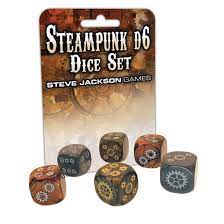 Steampunk D6 Dice Set - Steve Jackson