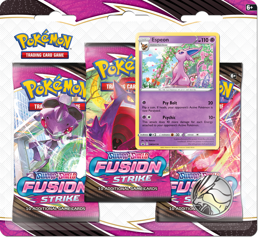 SWSH8 Pokemon Fusion Strike - 3 Pack Blister