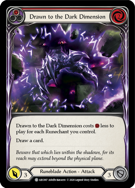 Drawn to the Dark Dimension (Red) [U-ARC097] (Arcane Rising Unlimited)  Unlimited Rainbow Foil