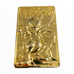 1999 Pokémon Burger King Gold Metal Mewtwo Card Nintendo Bar