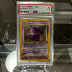PSA 9 - 1999 Gengar #5 - Fossil Unlimited  - Holo