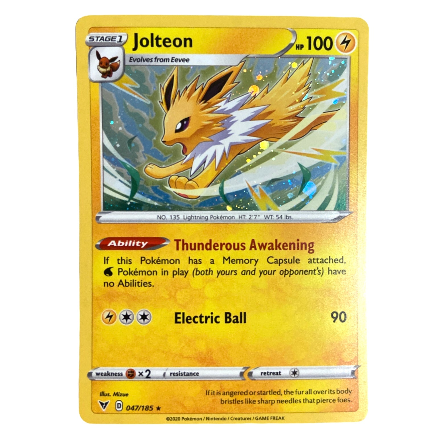 Jolteon (Cosmos Holo) - 47/185 (47) [Miscellaneous Cards & Products]